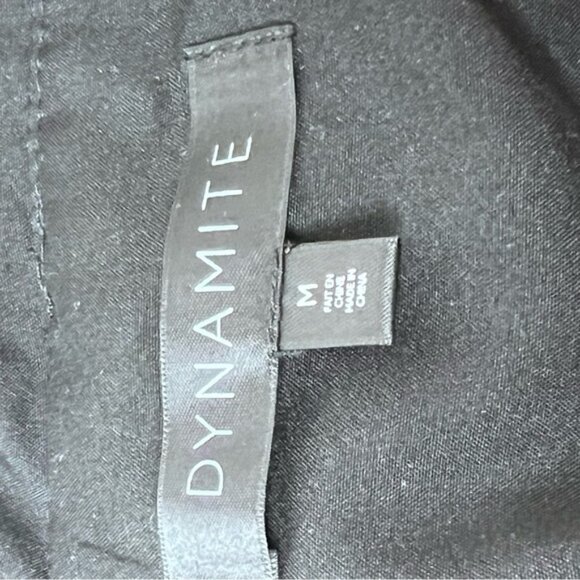 Dynamite Black Mixed Media Back Cutout Jumpsuit Size Medium - Picture 5 of 8